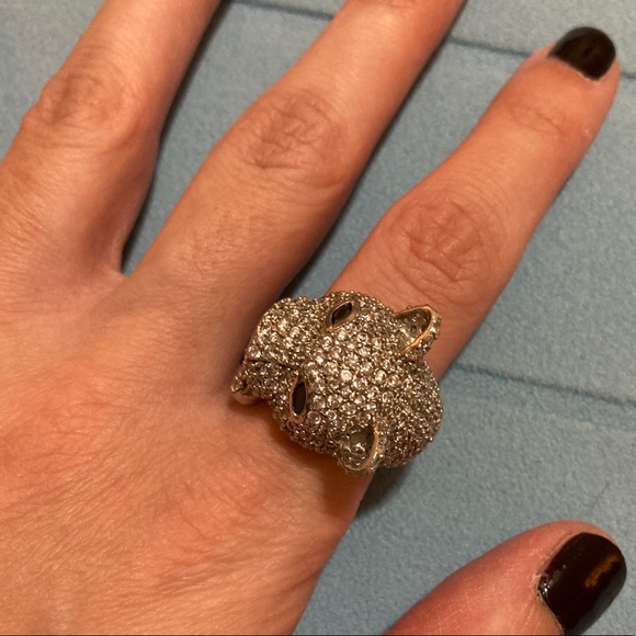 Panther crystal silver ring - Picture 7 of 12